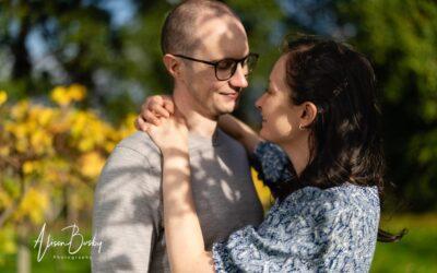 Romantic Oxford engagement shoot at Old Luxters Barn