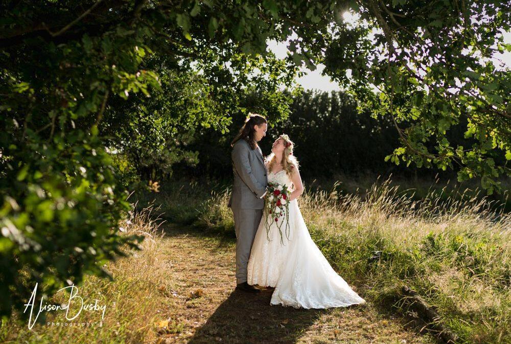 A sunset Buckinghamshire woodland wedding