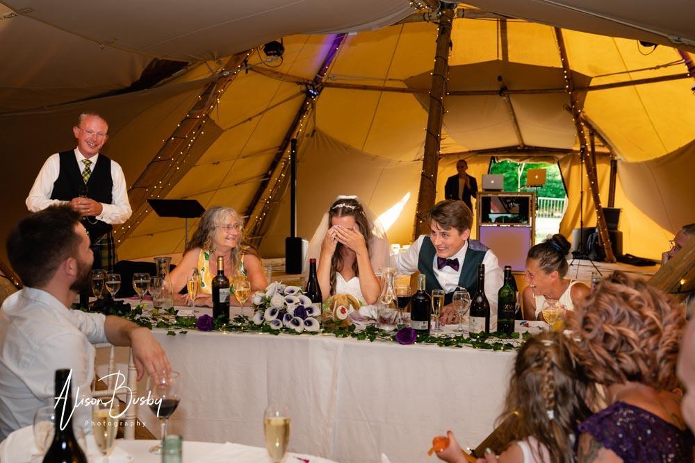 Giant tipi wedding by Dovecote Events Wedding Photographer