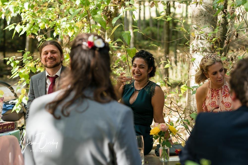 Candid guest photos by Endeavour Woodland Weddings photographer