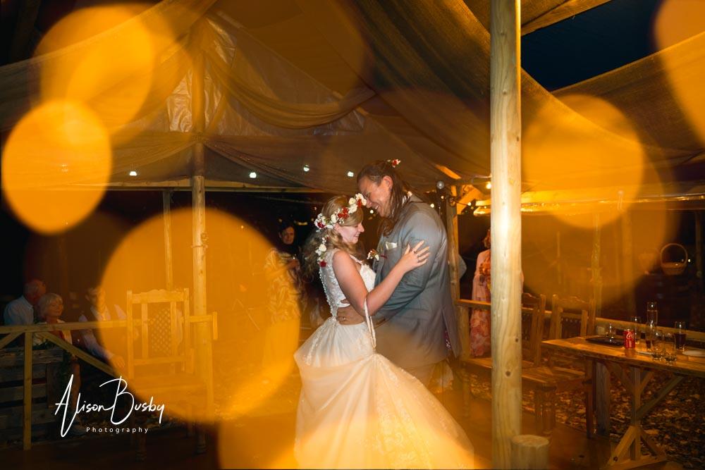 Bride and groom first dance by Endeavour Woodland Weddings photographer