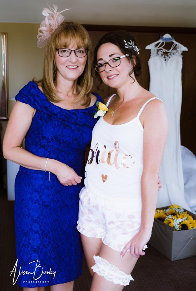 Bridal prep at Grovefield House wedding