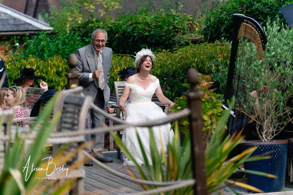Candid wedding photos at Kings Chapel in Amersham