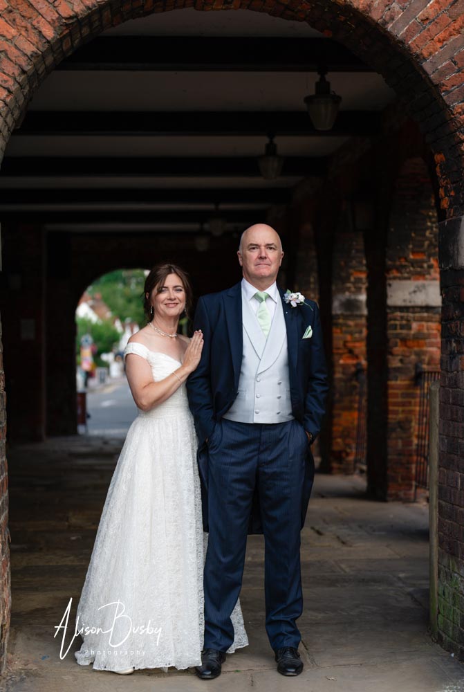 Bride and groom photo at Kings Chapel wedding in Amersham