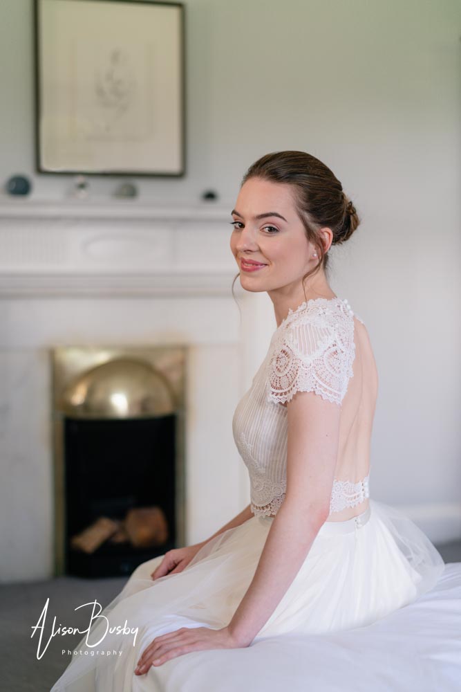 Bridal prep at Milton Hill House wedding