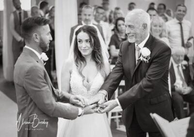 Wedding ceremony at Kings Chapel Amersham