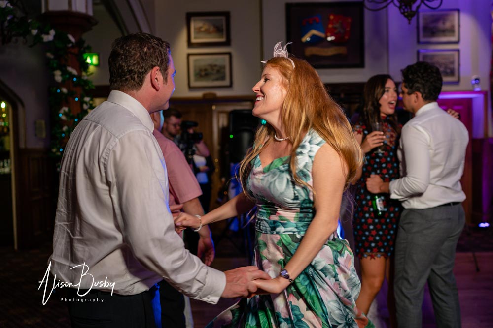 Guests dancing at Shendish Manor wedding