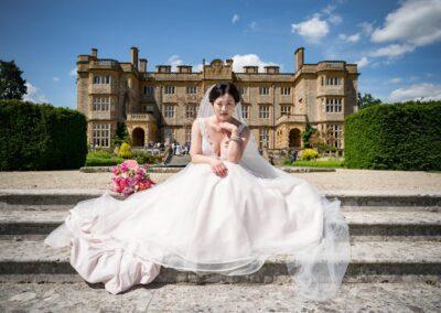 Wedding awards. Bride at Eynsham Hall in Oxfordshire