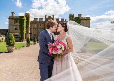Wedding awards. Bride and groom at Eynsham Hall in Oxfordshire