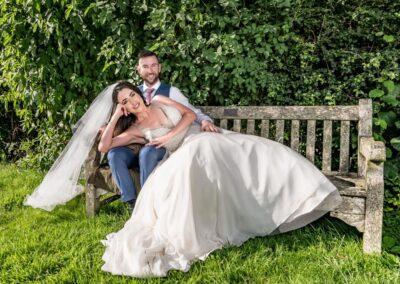 Wedding awards. Bride and groom at Kings Chapel in Amersham