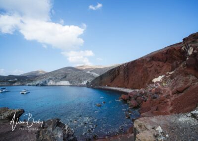 Santorini honeymoon. Red beach