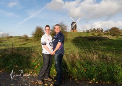Buckinghamshire engagement shoot at Brill Windmill. LGBT engagement photos.