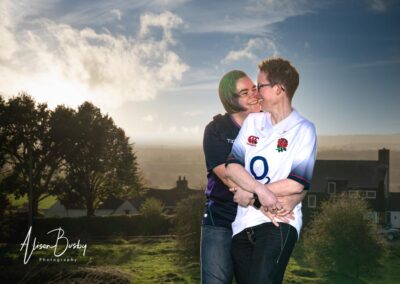 Buckinghamshire engagement shoot at Brill Windmill. LGBT engagement photos.