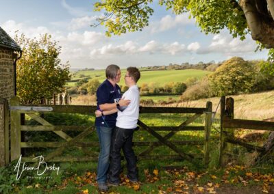 Buckinghamshire engagement shoot at Brill Windmill. LGBT engagement photos.