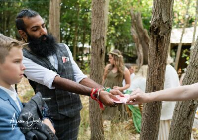 Buckinghamshire woodland wedding. candid photos at Endeavour woodland weddings.