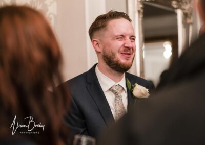 Kings Chapel Old Amersham. Winter wedding guests.