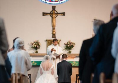 Bride and groom in Chesham Bois wedding
