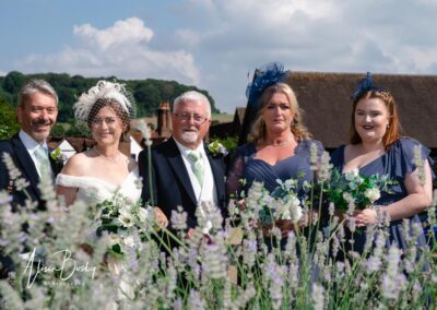 Kings Chapel wedding in September. Bridal party just before the ceremony.