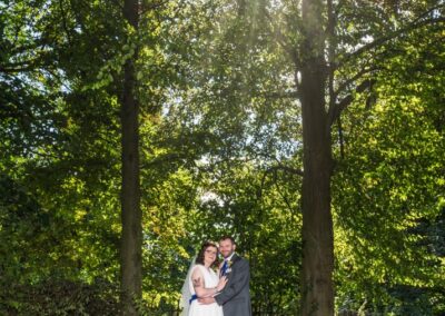 Magnolia Park wedding. Bride and groom portrait.