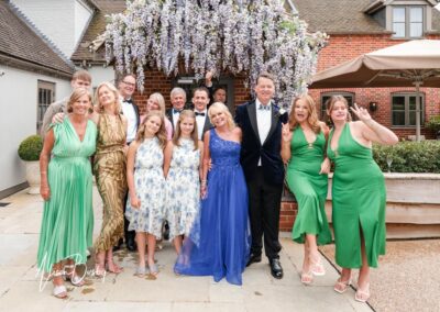 Older Couple wedding photographs. Bride and groom with blended families.