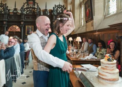 Older Couple wedding photos. Bride and groom cutting cake.