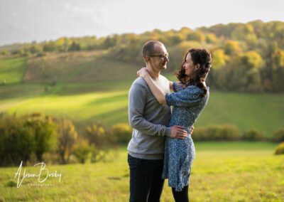 Oxford engagement shoot. couple in Hambleden Valley near Old Luxters Barn in Oxfordshire.