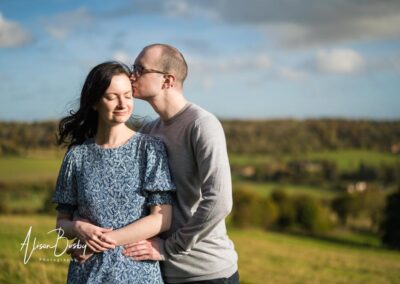 Oxford engagement shoot. couple in Hambleden Valley near Old Luxters Barn in Oxfordshire.