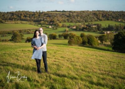 Oxford engagement shoot. couple in Hambleden Valley near Old Luxters Barn in Oxfordshire.