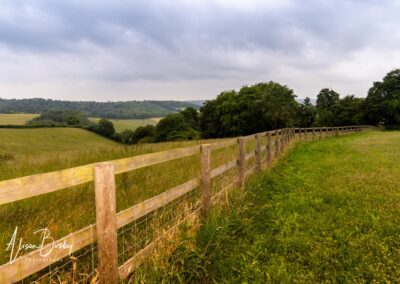 Rackleys wedding photography. View from Rackleys towards Frieth.