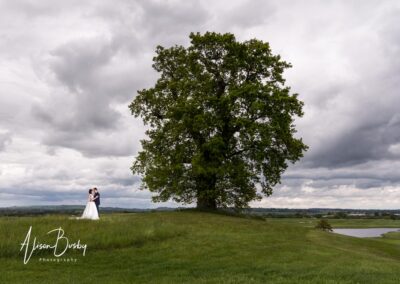 The Oxfordshire wedding photographer. Bride and groom at the golf course and spa hotel in Thame.