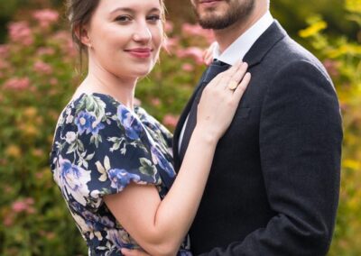 Wedding guest portraits. Couple at Sheepdrove Farm in Berkshire.