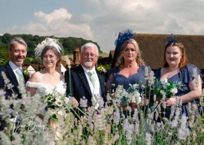 Wedding photography for older couples. Bride with wedding party.
