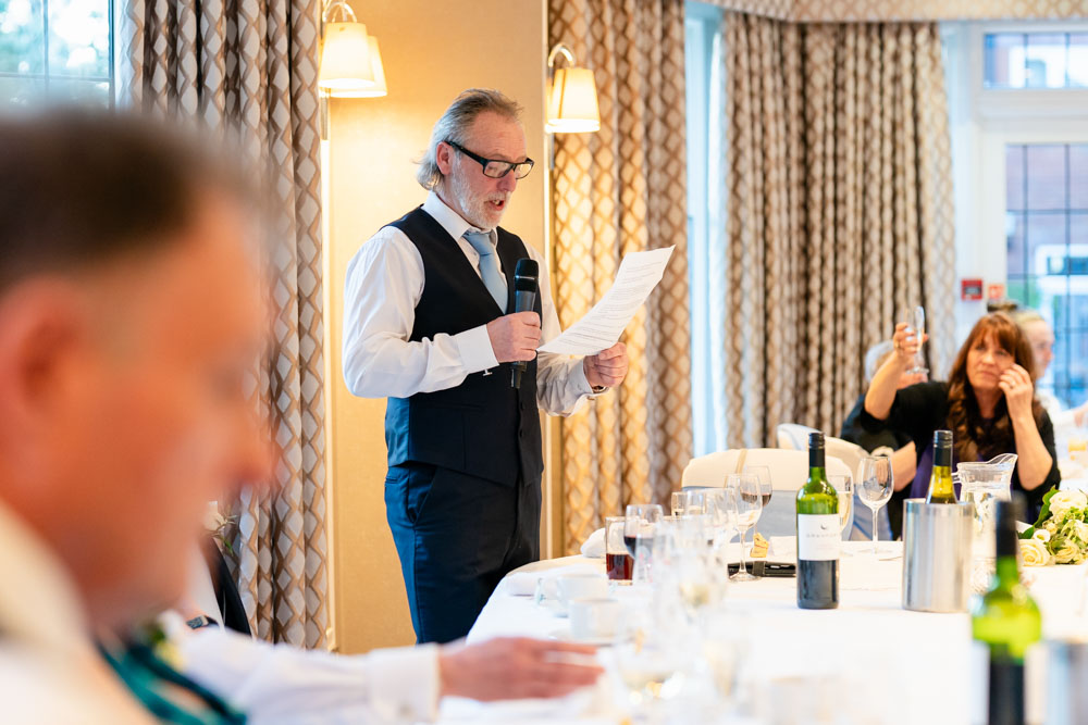 Father of the bride speech at the Bull Hotel in Gerrards Cross