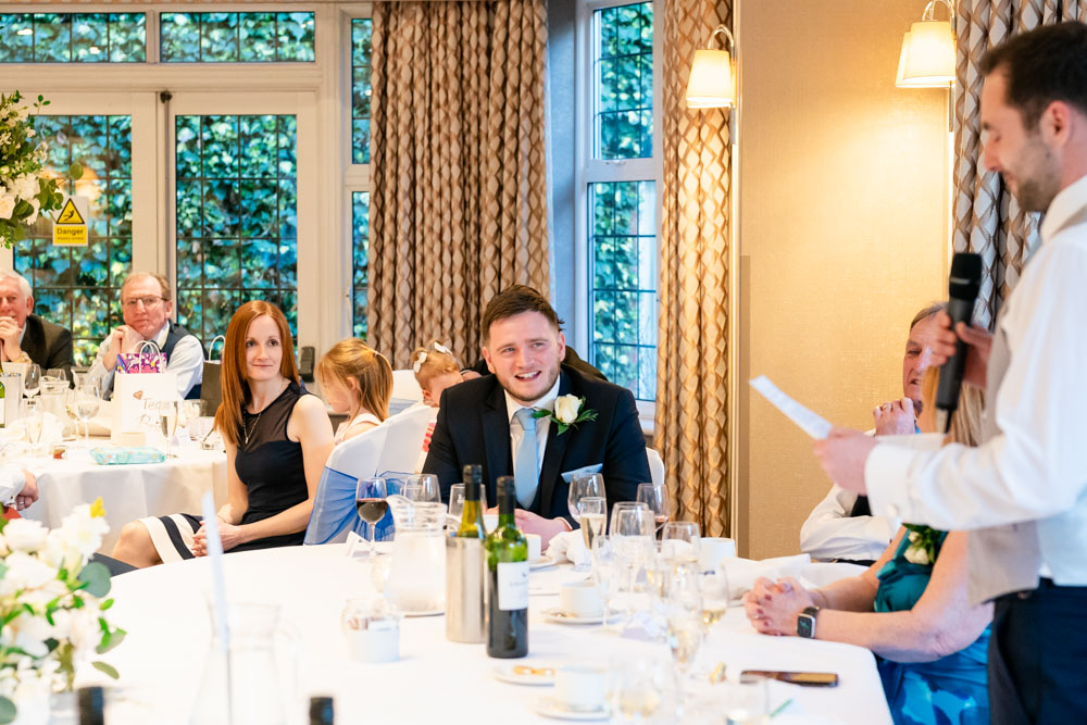 Groom speech at the Bull Hotel in Gerrards Cross