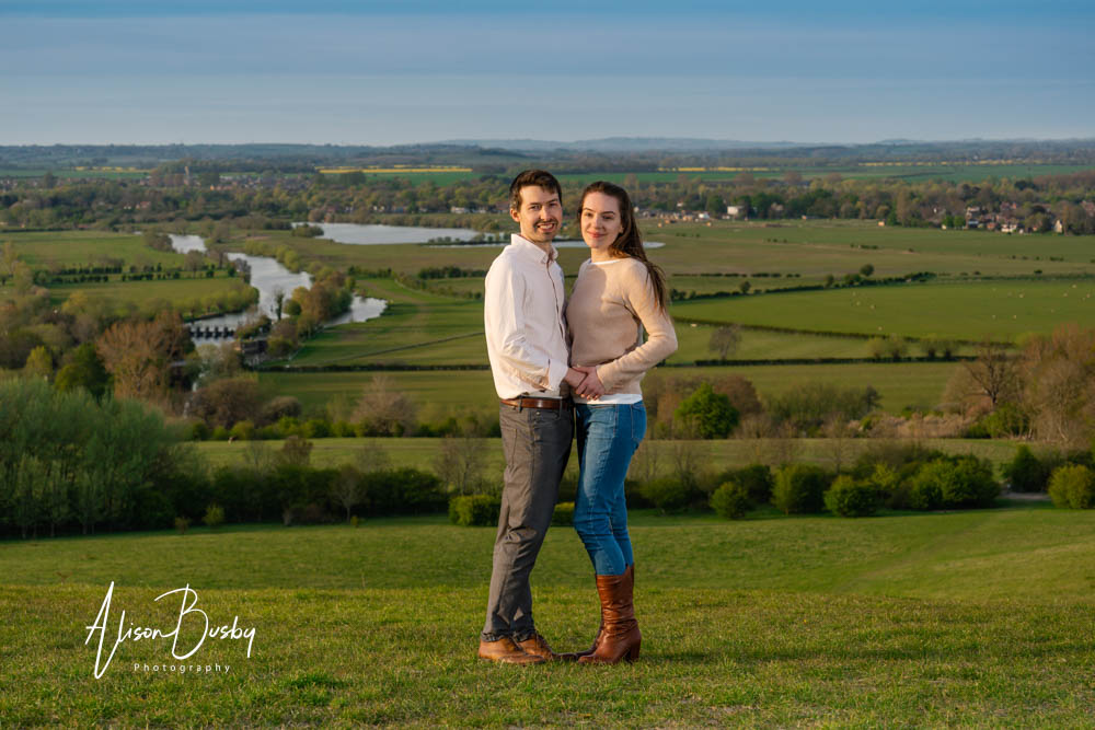 Whittenham Clumps engagement shoot in Oxfordshire. Camera shyness blog