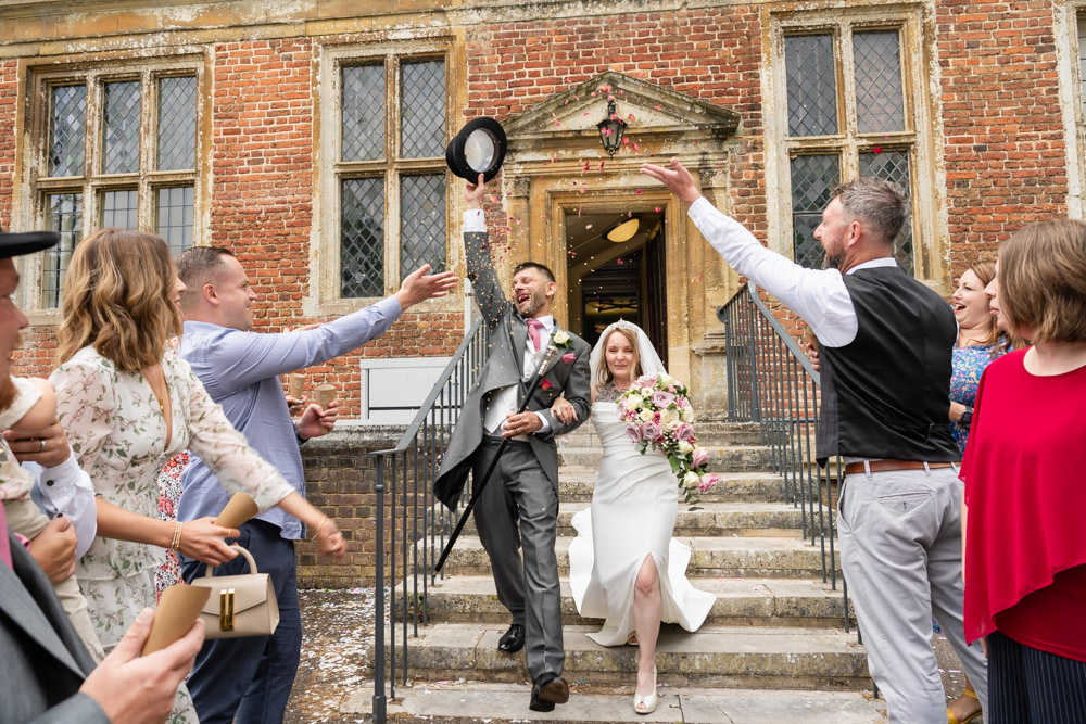 Bride and groom at Shaw House wedding in Berkshire