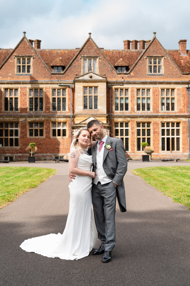 Bride and groom at Shaw House wedding in Berkshire