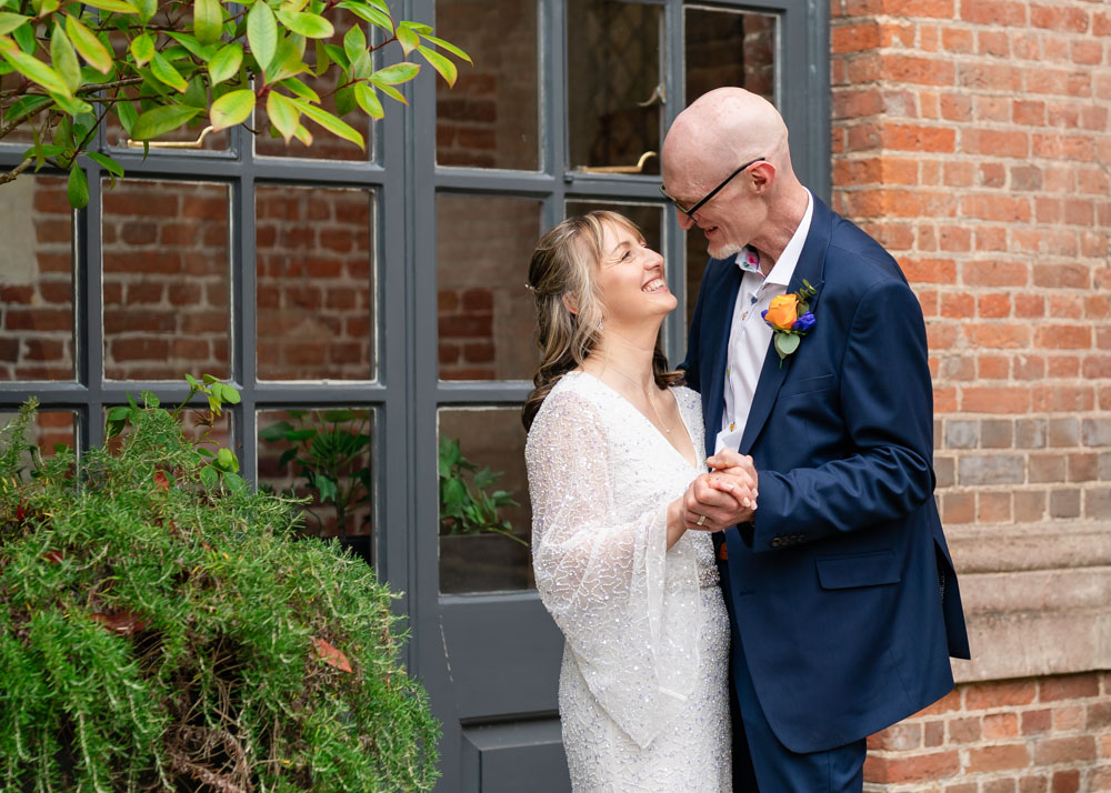 Shaw House weddings. Bride and groom portrait at Shaw House in Newbury Berkshire.