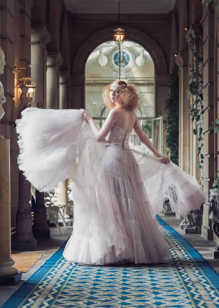 Bridal portrait by Buckinghamshire wedding photographer Alison Busby.