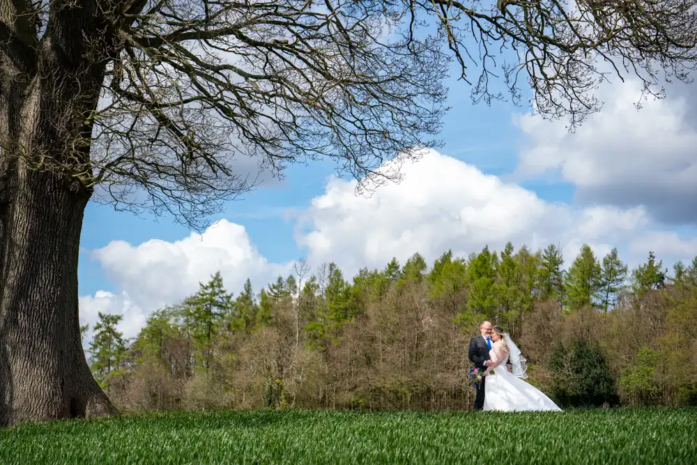 Buckinghamshire wedding photography of bride and groom at Seer Green wedding