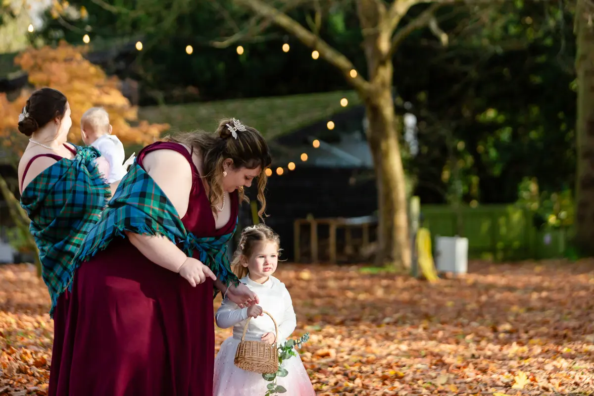 Bridesmaids at Garden house venue wedding.