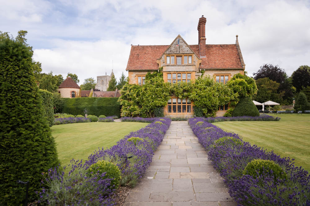 Lavender path to Le Manoir aux Quat'Saisons. Taken in July.
