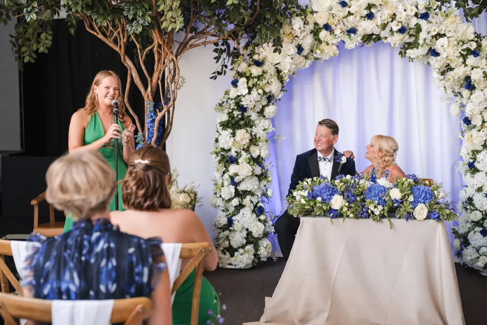 Hurley House Hotel wedding. Bride and groom enjoying singing.