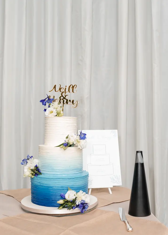 Hurley House Hotel wedding. Wedding cake.