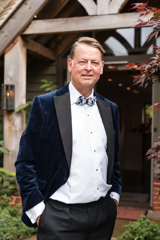 Hurley House Hotel wedding. Groom before ceremony.