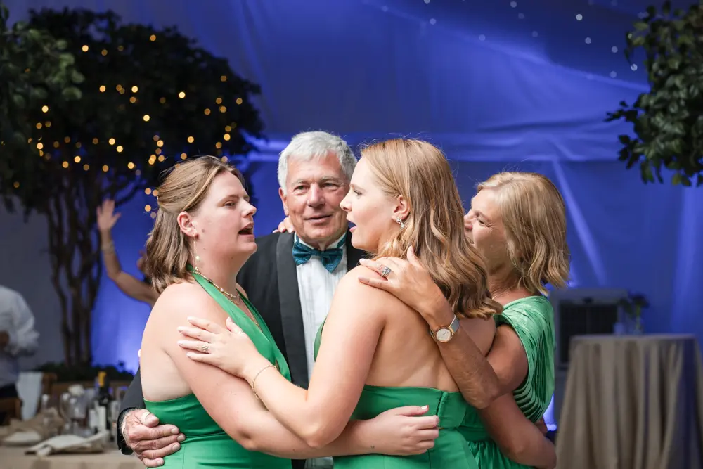 Hurley House Hotel wedding. Singing waiters and guests