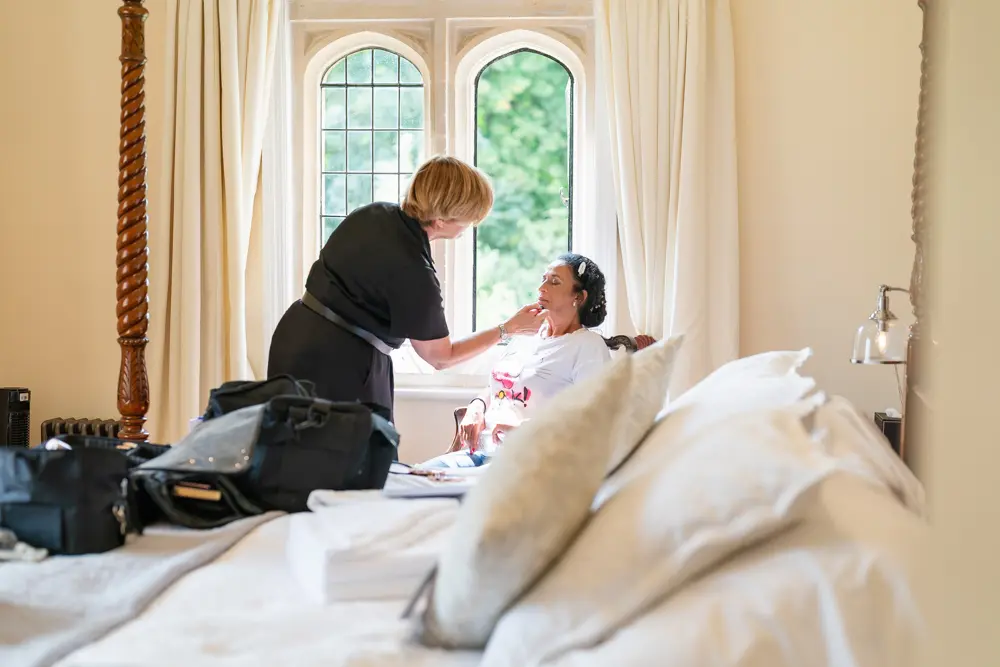 Notley Abbey Wedding photography. Bridal preparations.