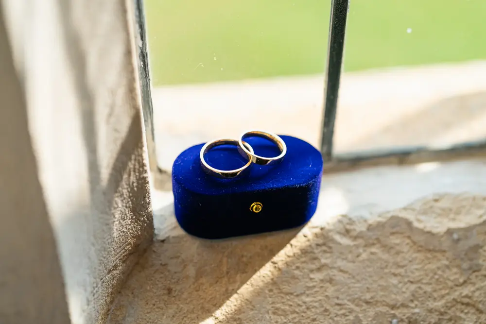 Notley Abbey Wedding photography. Wedding rings.