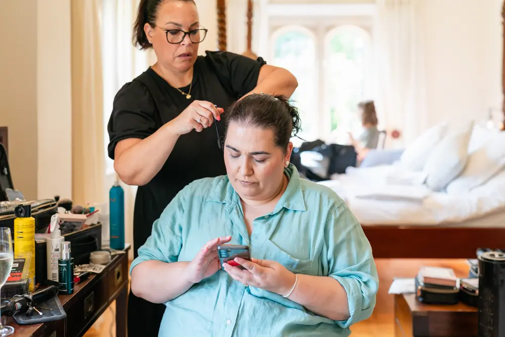 Notley Abbey Wedding photography. Bridal preparations.