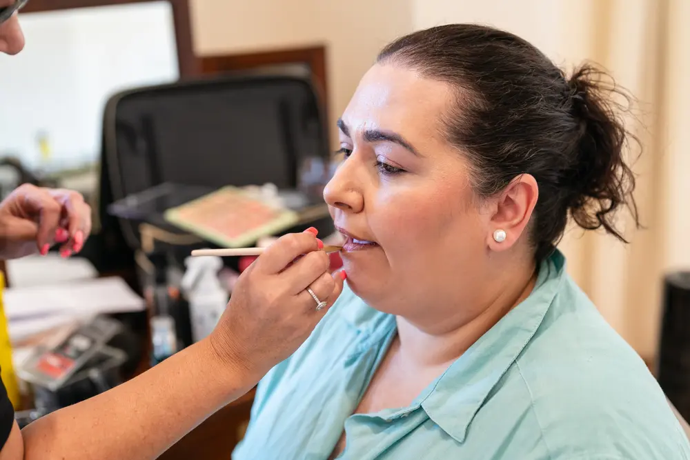 Notley Abbey Wedding photography. Bridal preparations.